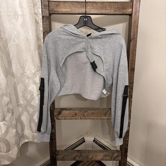 SHEIN Tops - Shein Crop Hooded Top
